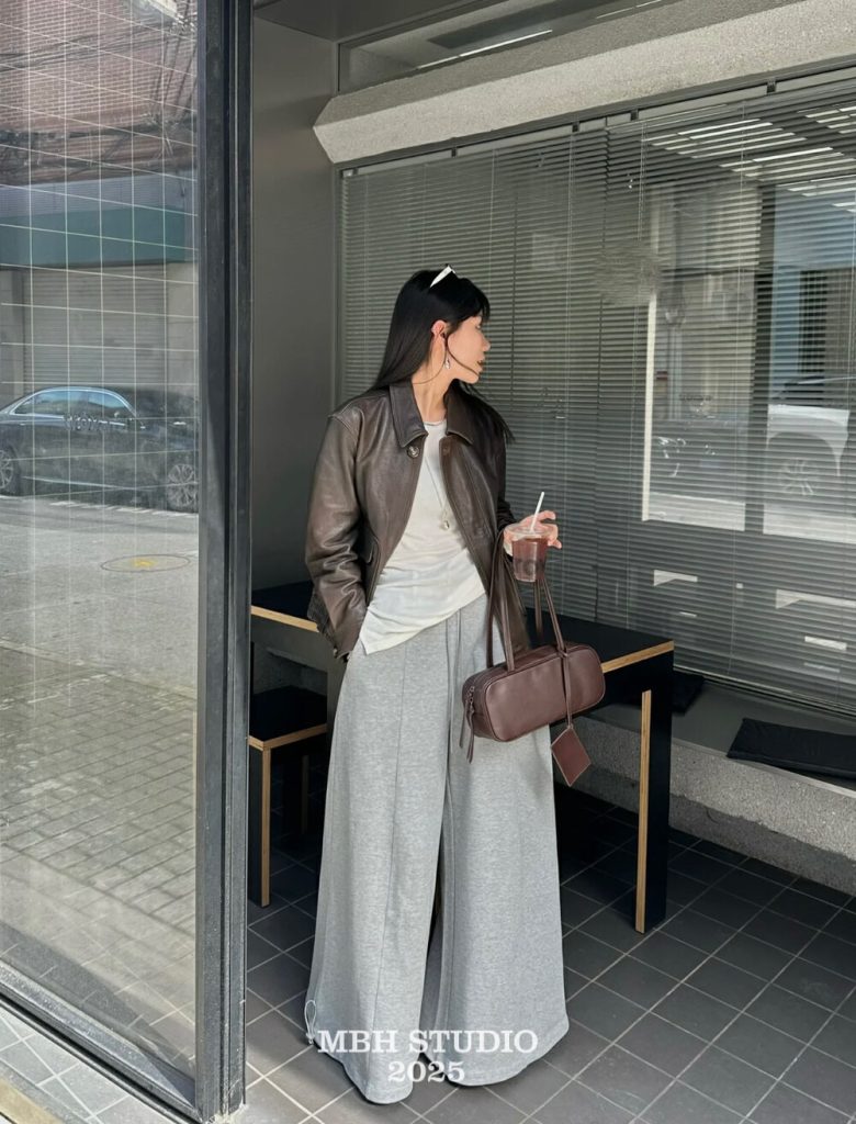 MBH Top Grain Leather Boston Bag Minimalist Designer Shoulder Bag